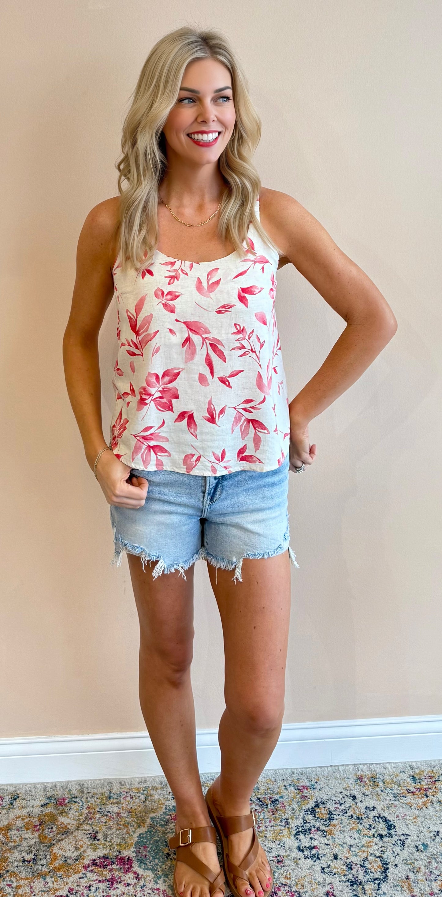 Camellia Linen Top