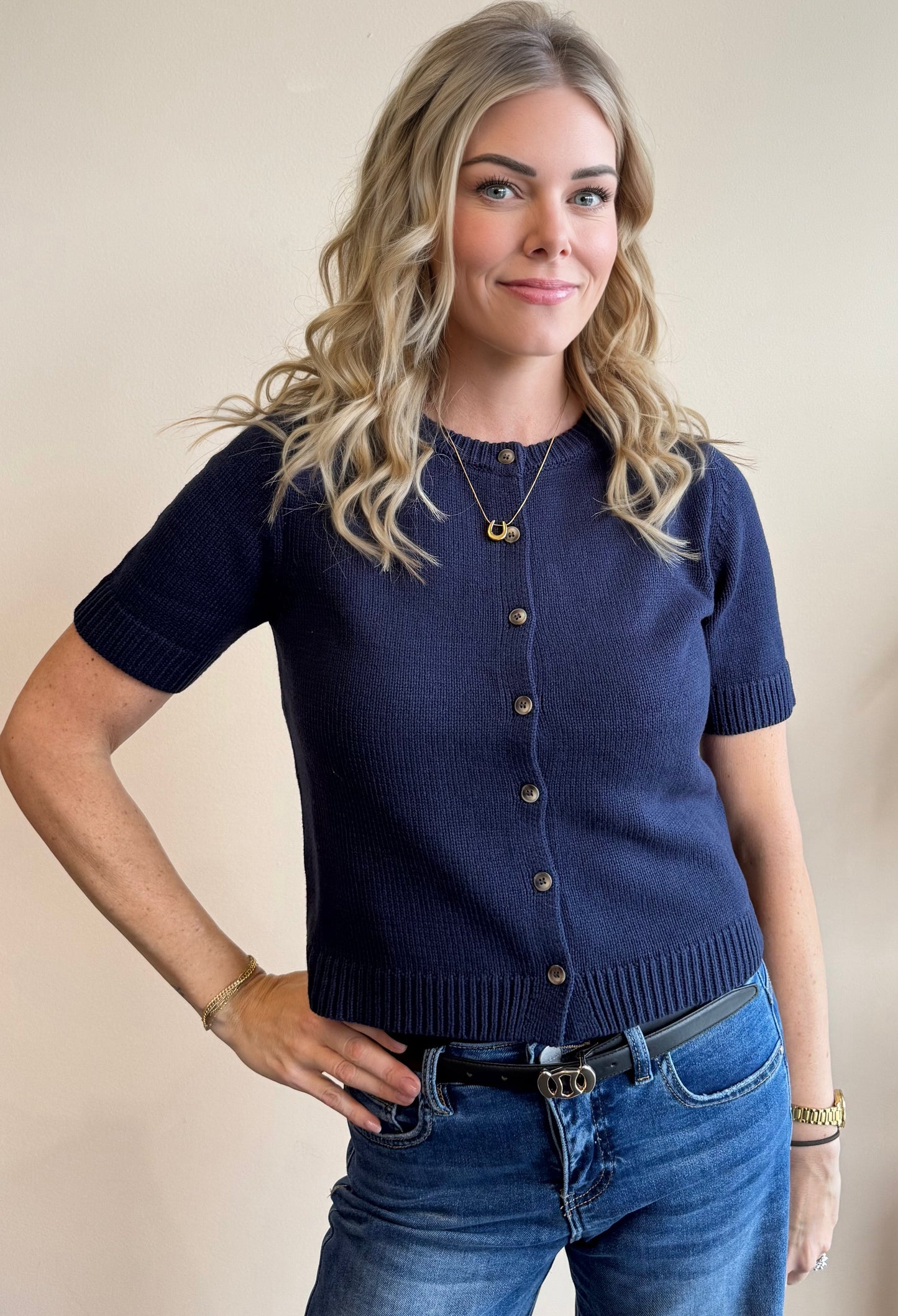 The Stile Short Sleeve Sweater