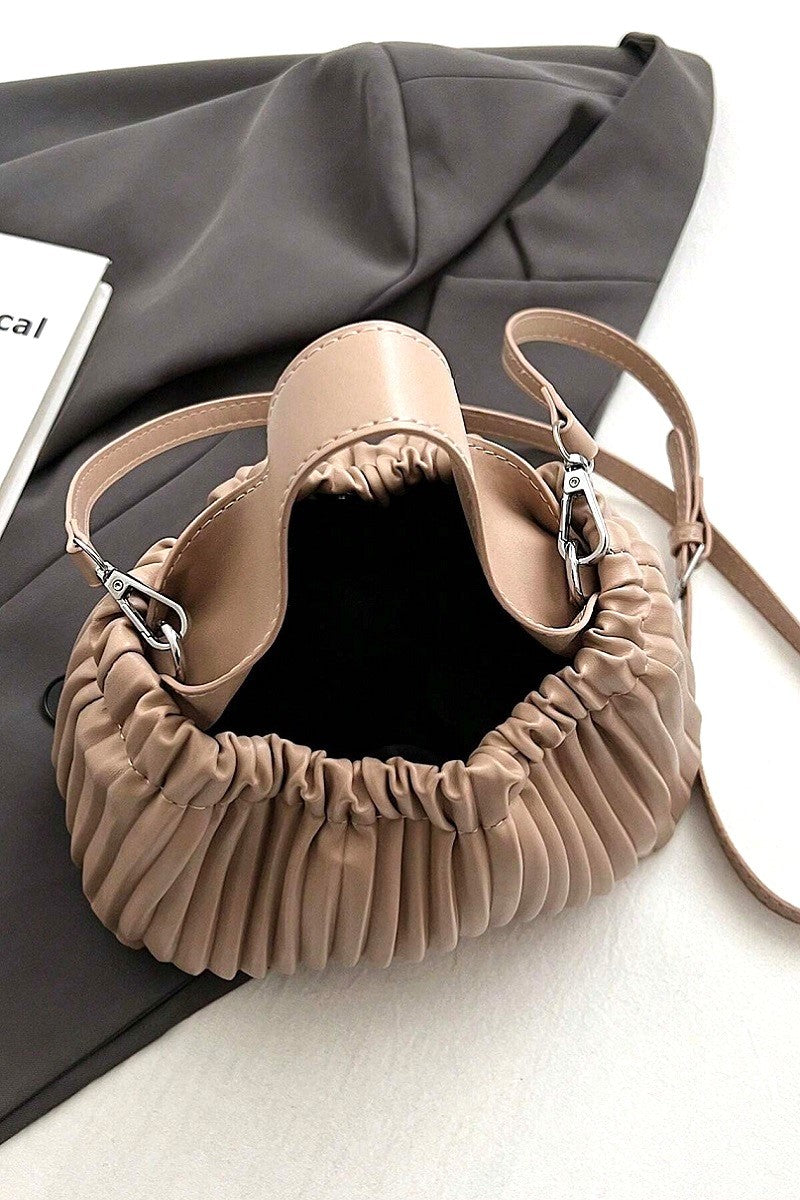 Sabrina Pleated Vegan Leather Purse