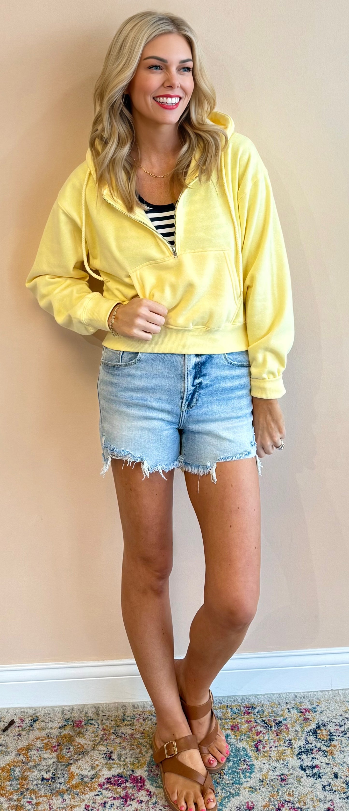 Risen Zella Fray Hem Shorts