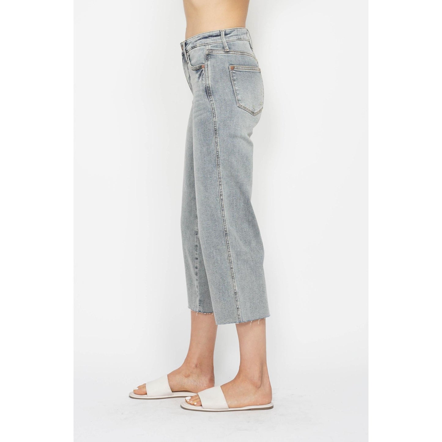 Judy Blue Nellie Tummy Control Wide Crop