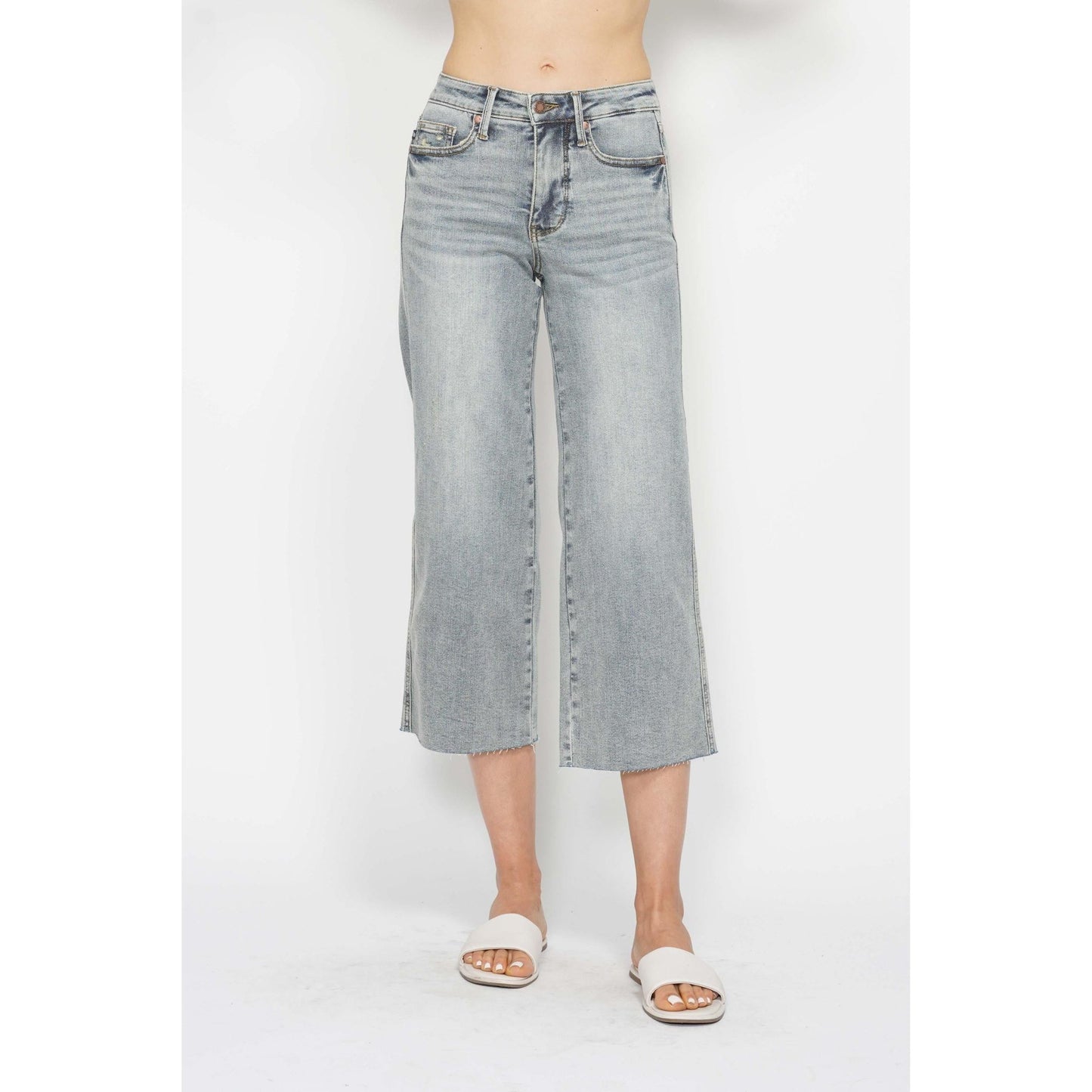 Judy Blue Nellie Tummy Control Wide Crop