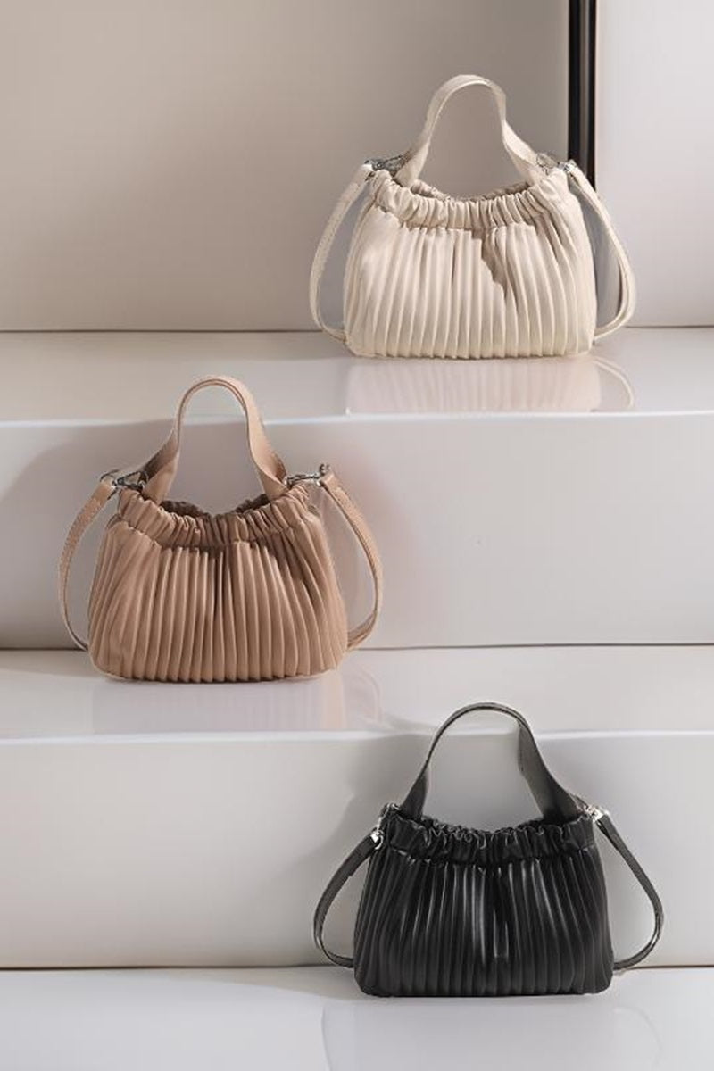 Sabrina Pleated Vegan Leather Purse