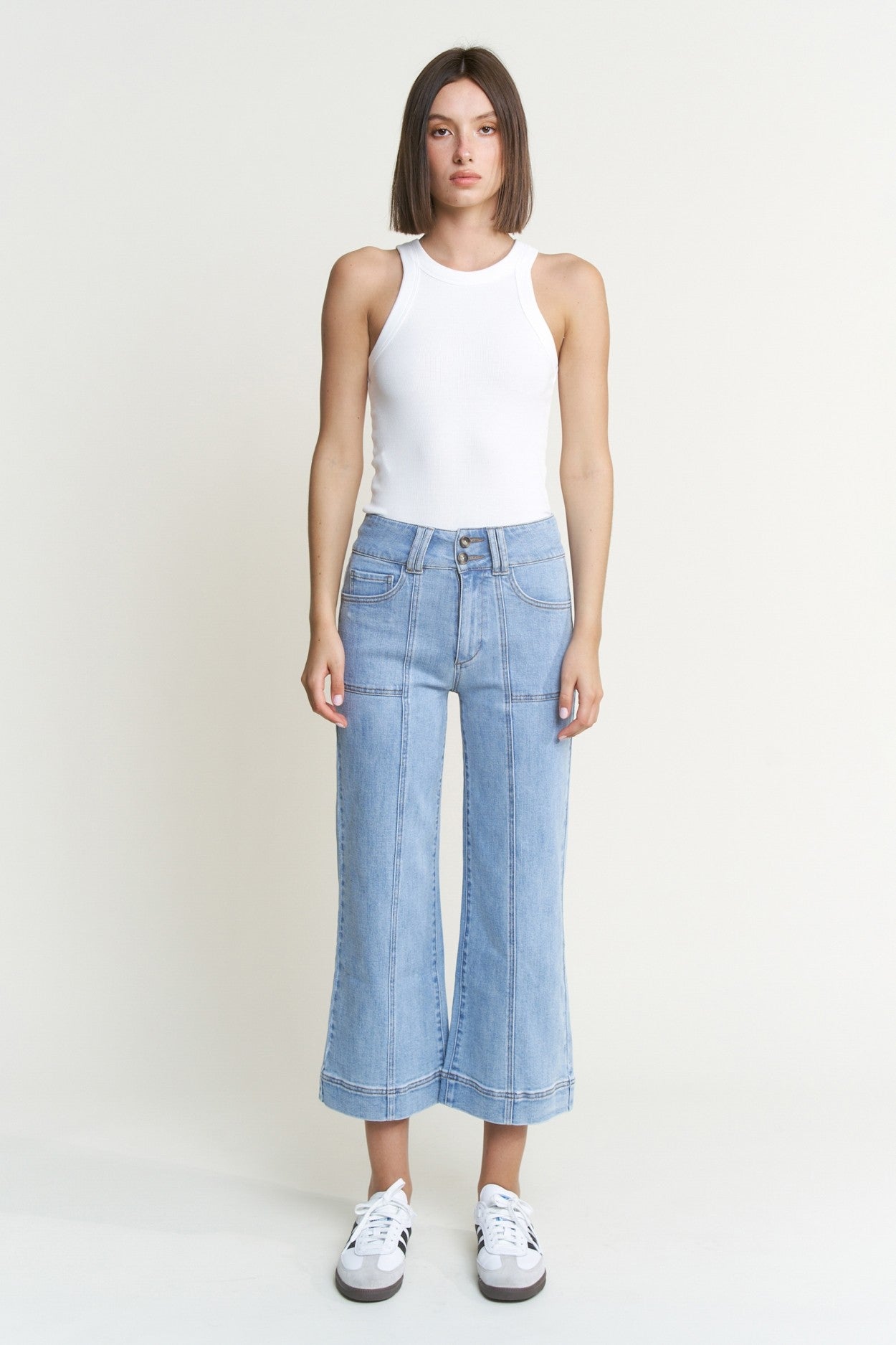 Mica Jane Wide Leg Crop Jeans