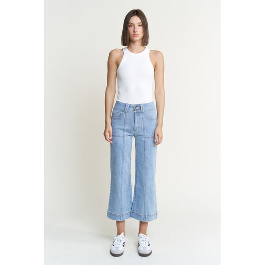 Mica Jane Wide Leg Crop Jeans