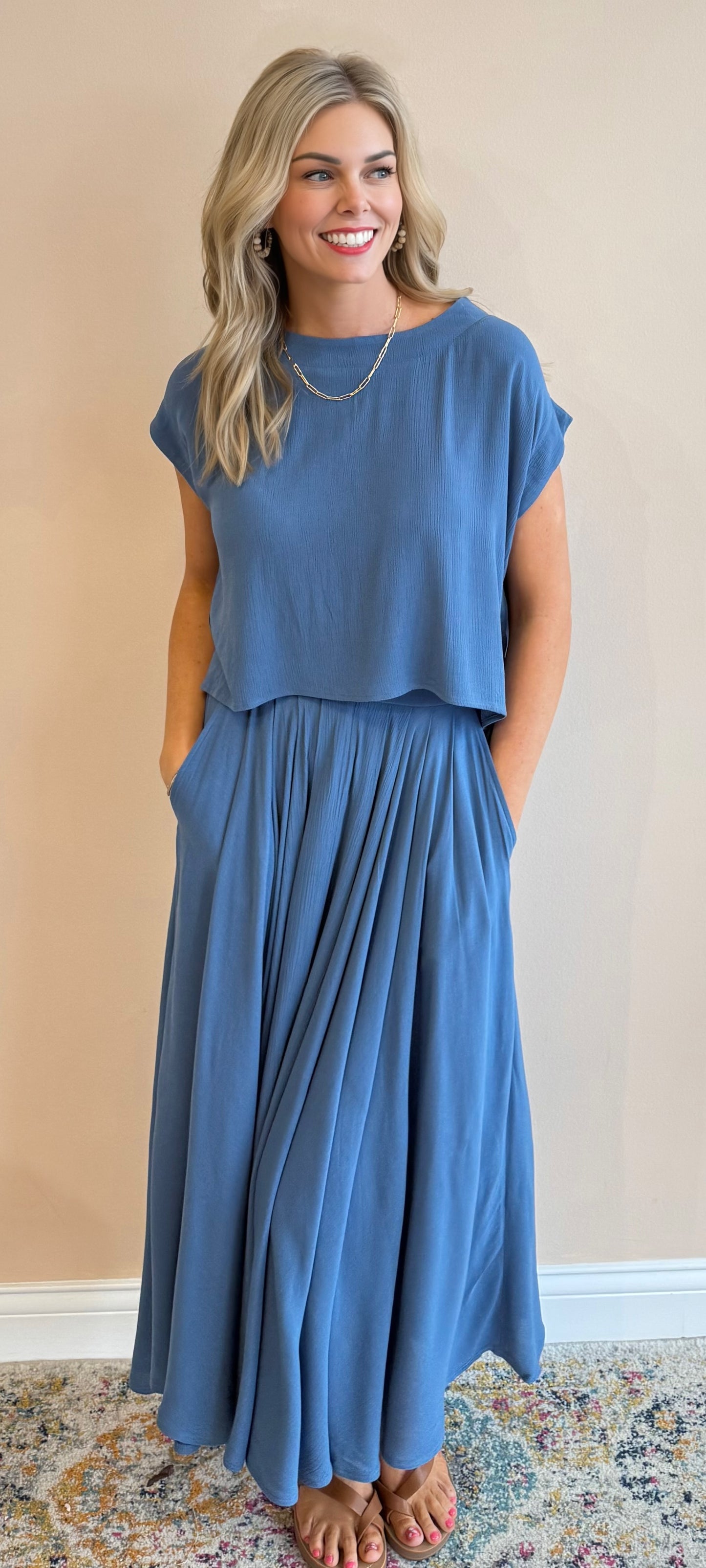 St Tropez Cropped Blouse