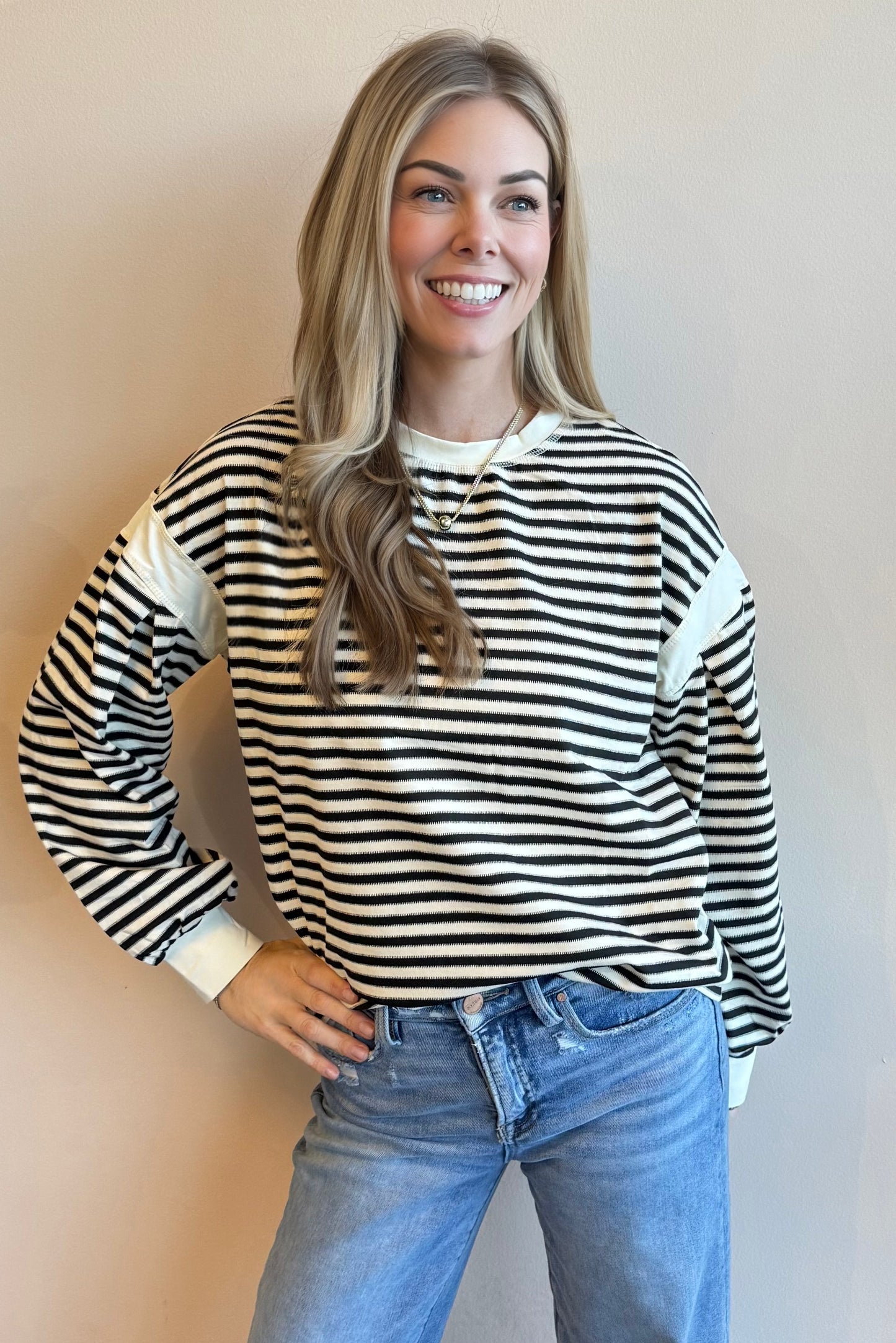 Varsity Stripe Sweatshirt