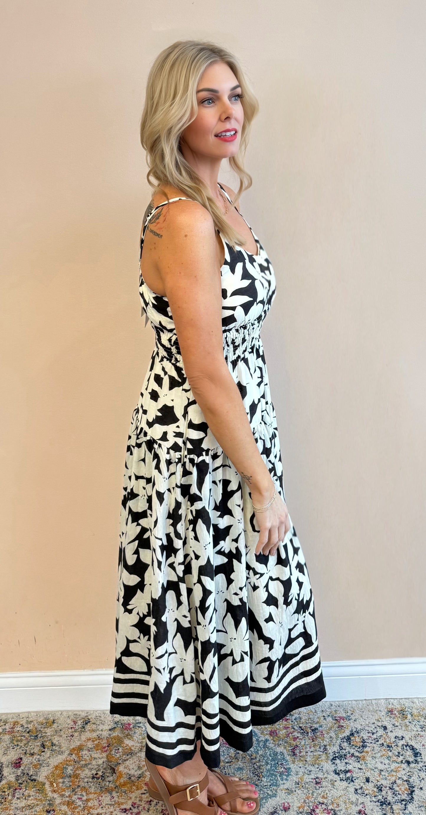 Tea Party Smocked Waist Dress