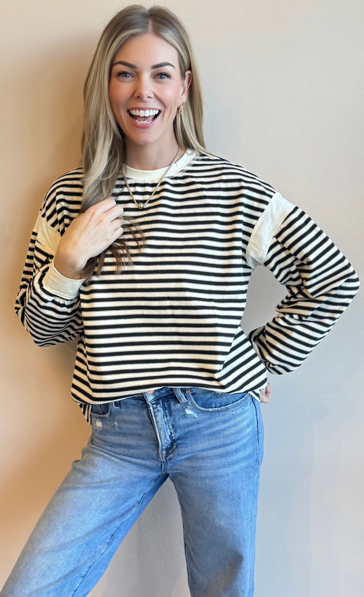Varsity Stripe Sweatshirt