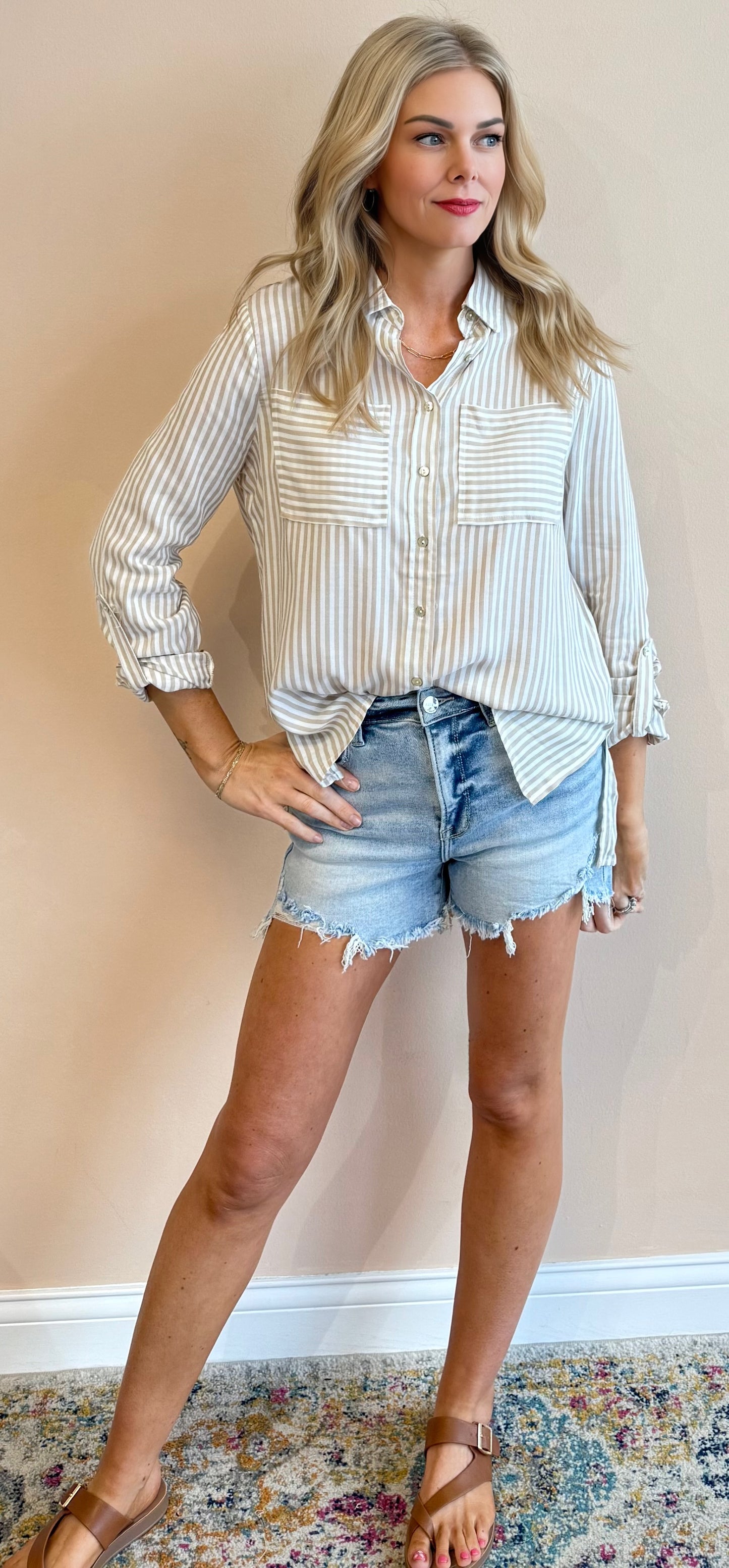 Risen Zella Fray Hem Shorts