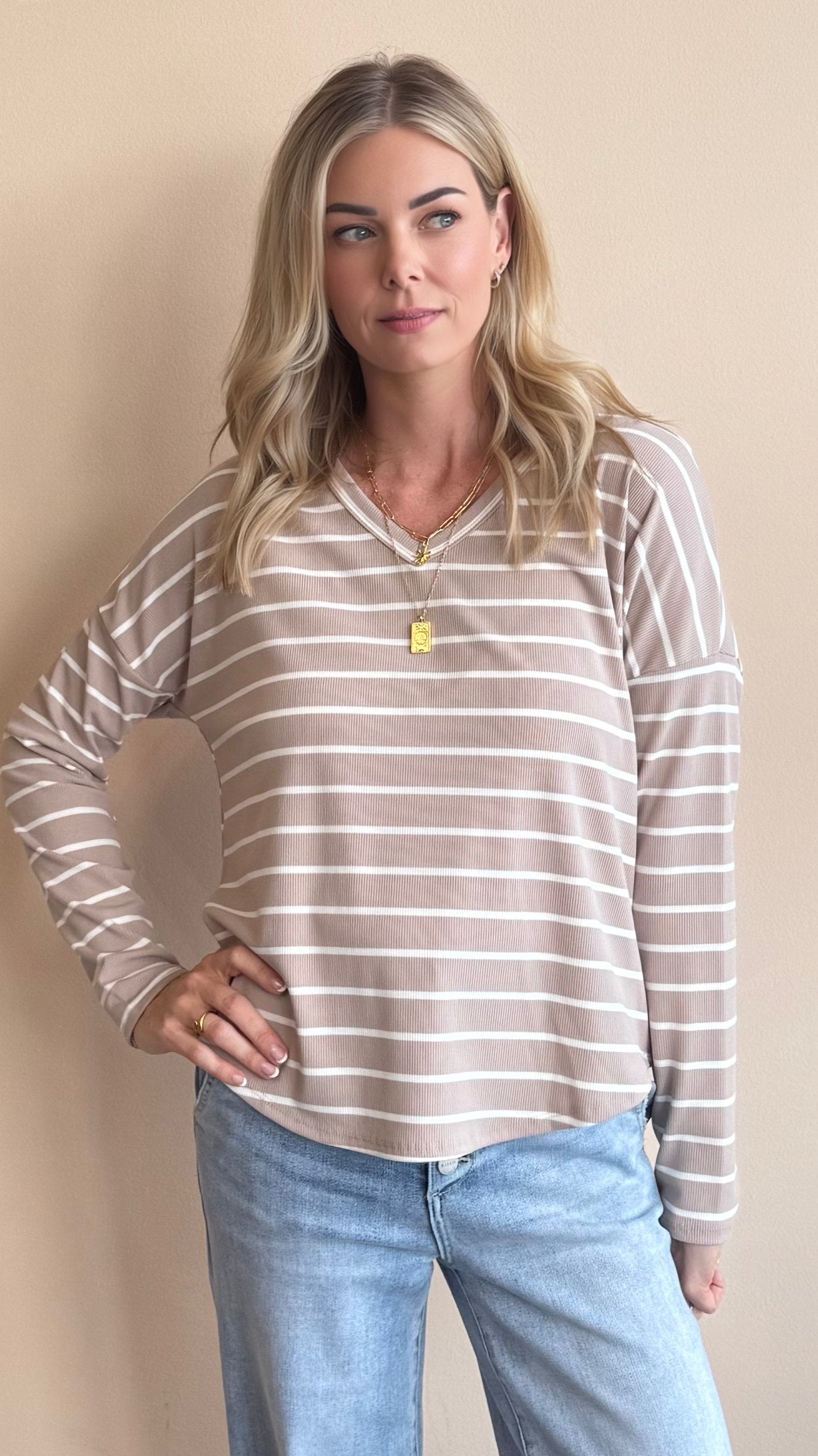 Bonnie Long Sleeve Striped Tee