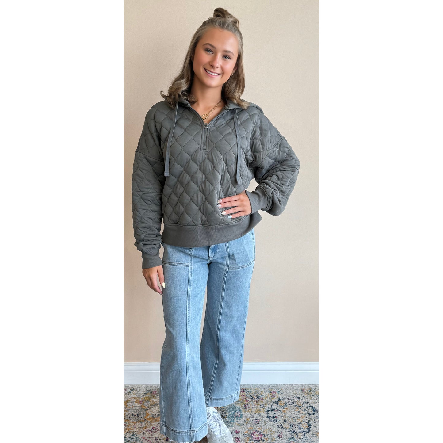 The Kate Quilted Zip Up