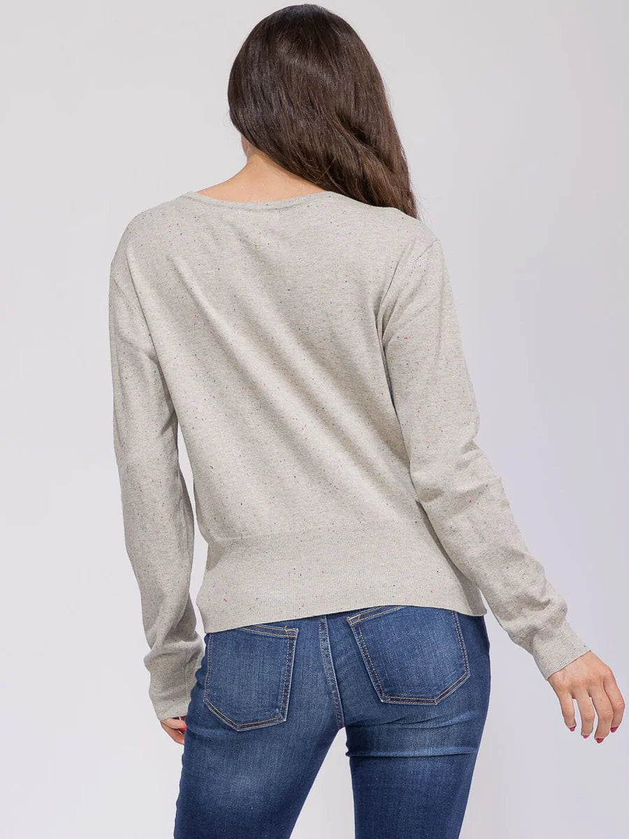 Amber V-Neck Button Up Top