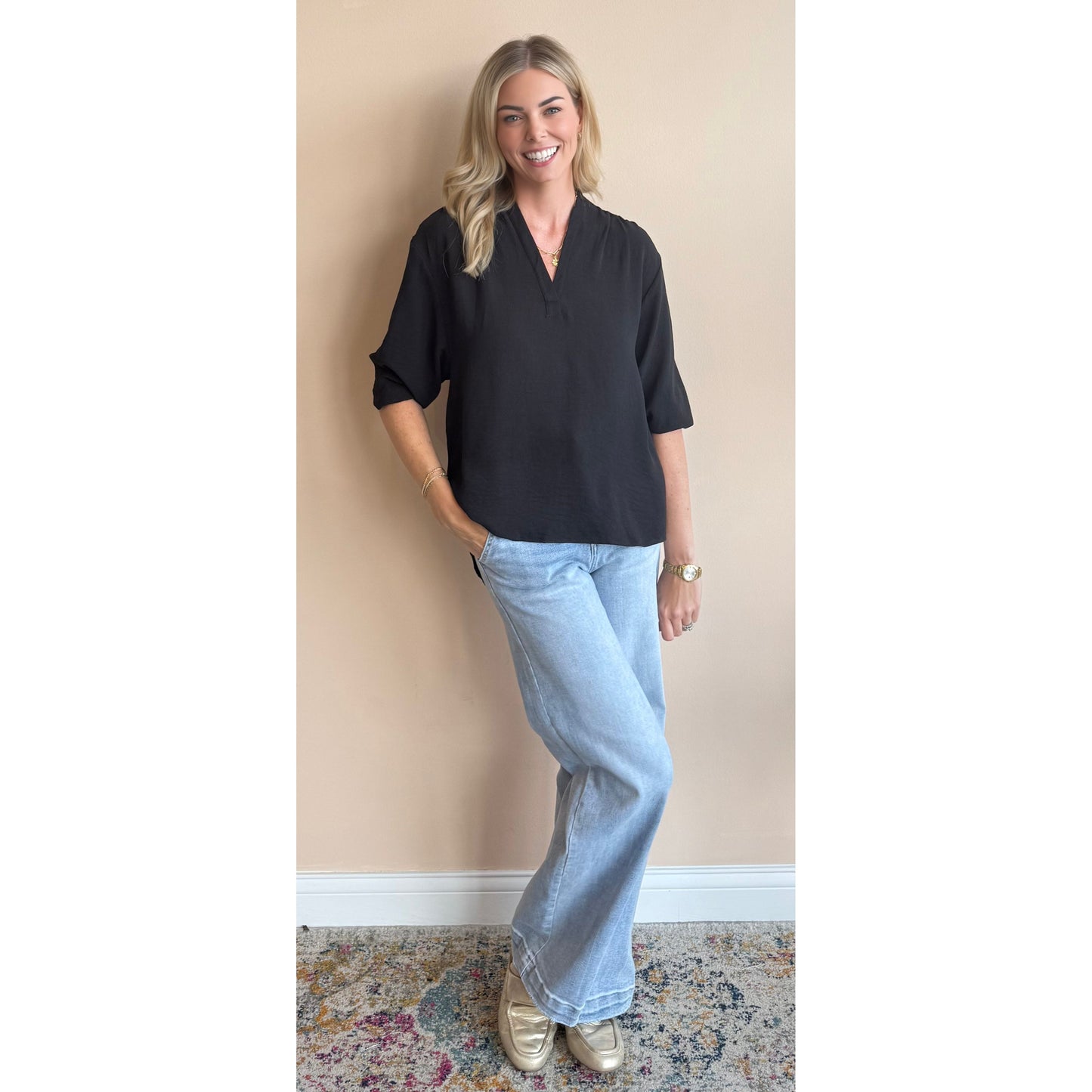 Anna 3/4 Sleeve Top