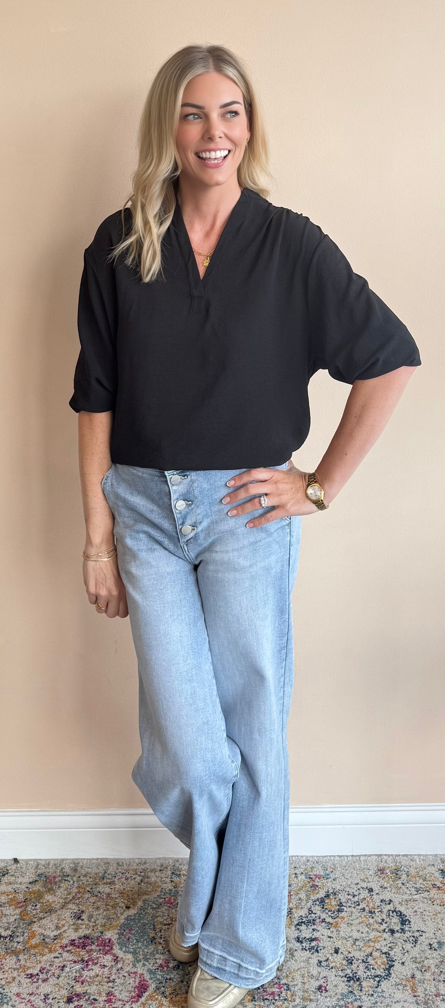 Anna 3/4 Sleeve Top