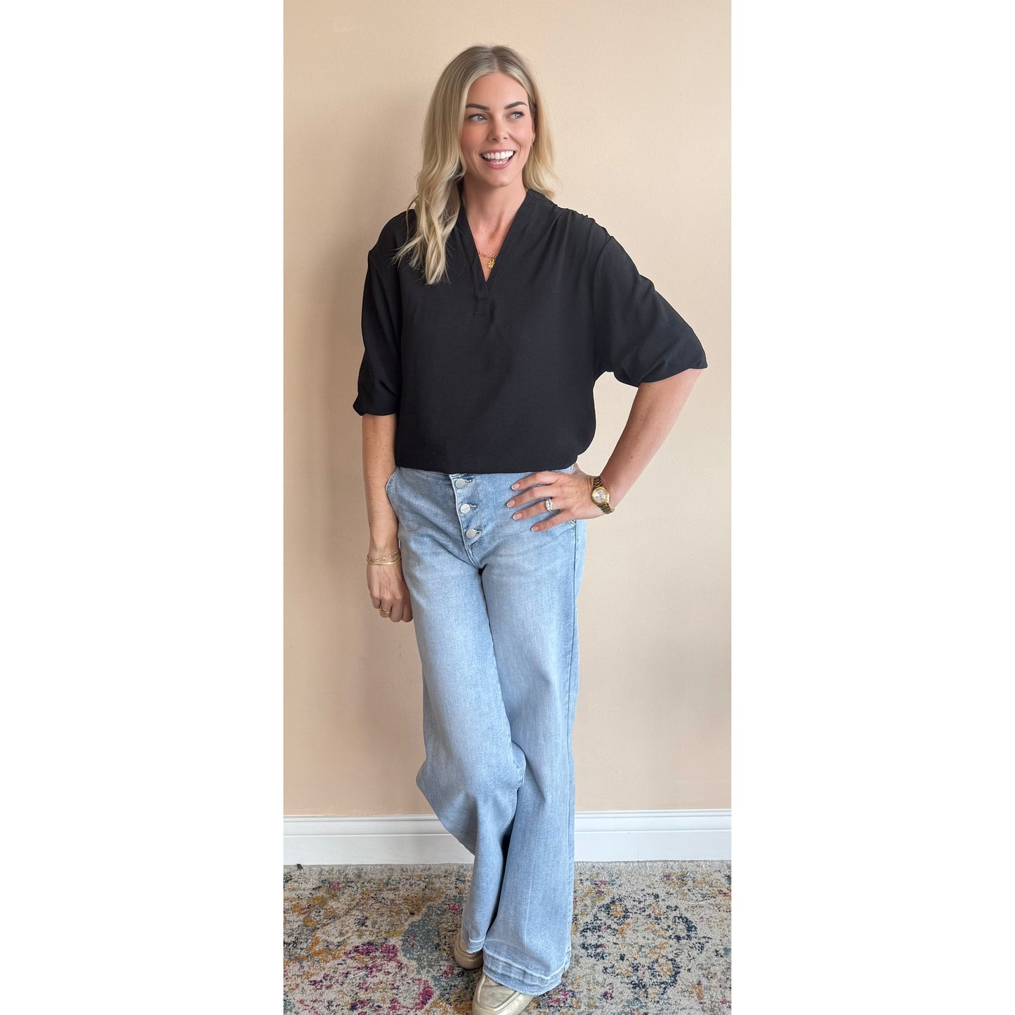 Anna 3/4 Sleeve Top