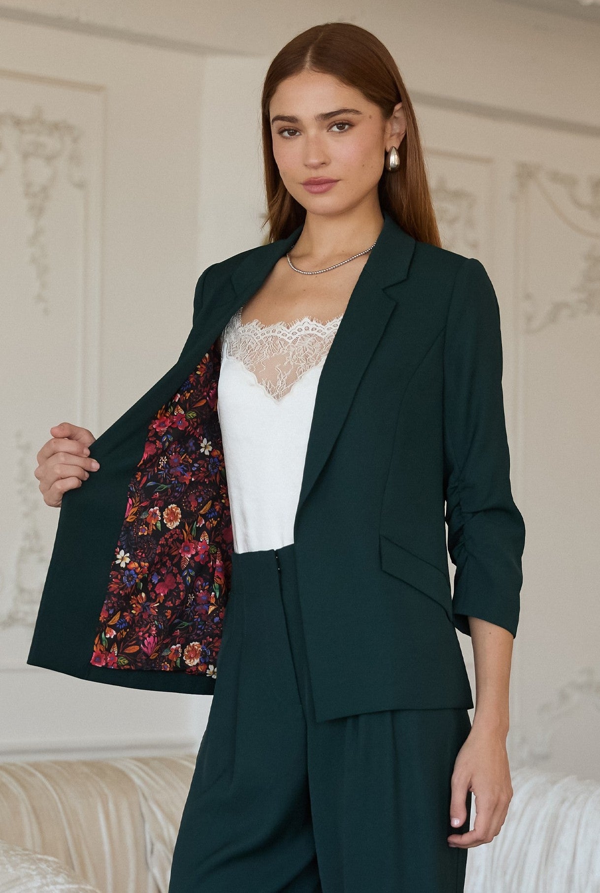 The Margot Ruched Sleeve Blazer