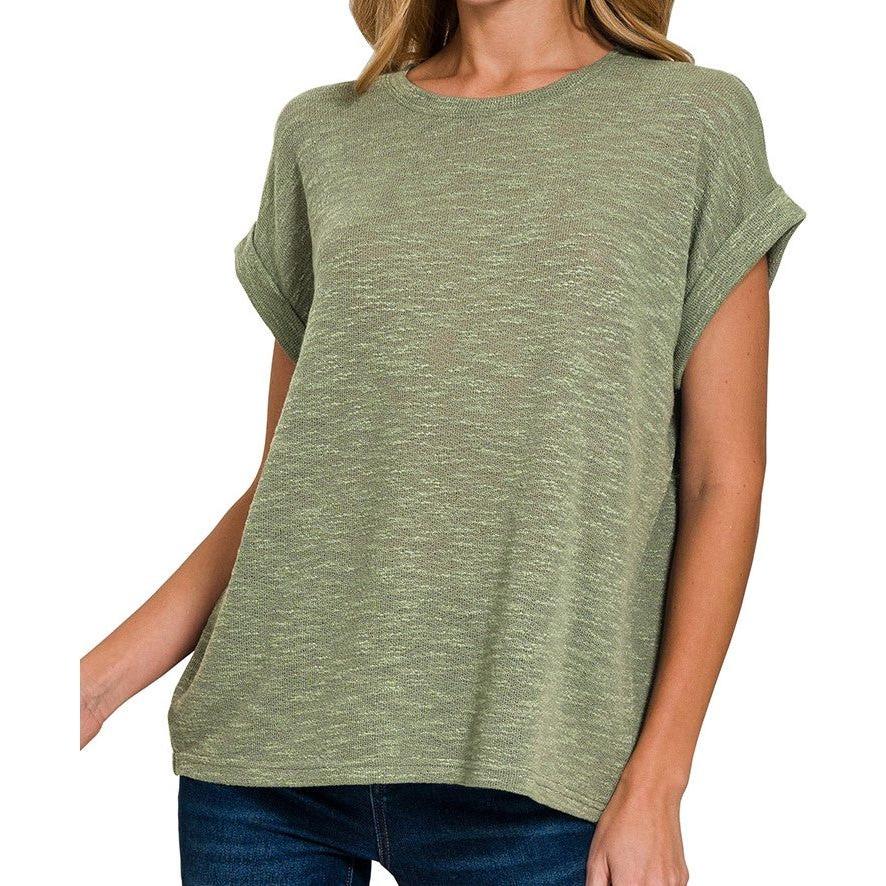 Aurora Textured Short Sleeve Top