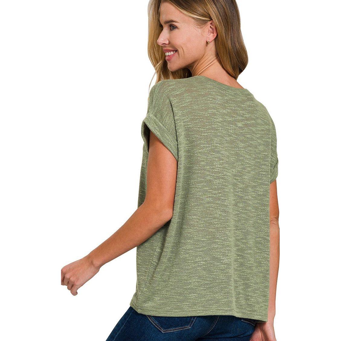 Aurora Textured Short Sleeve Top