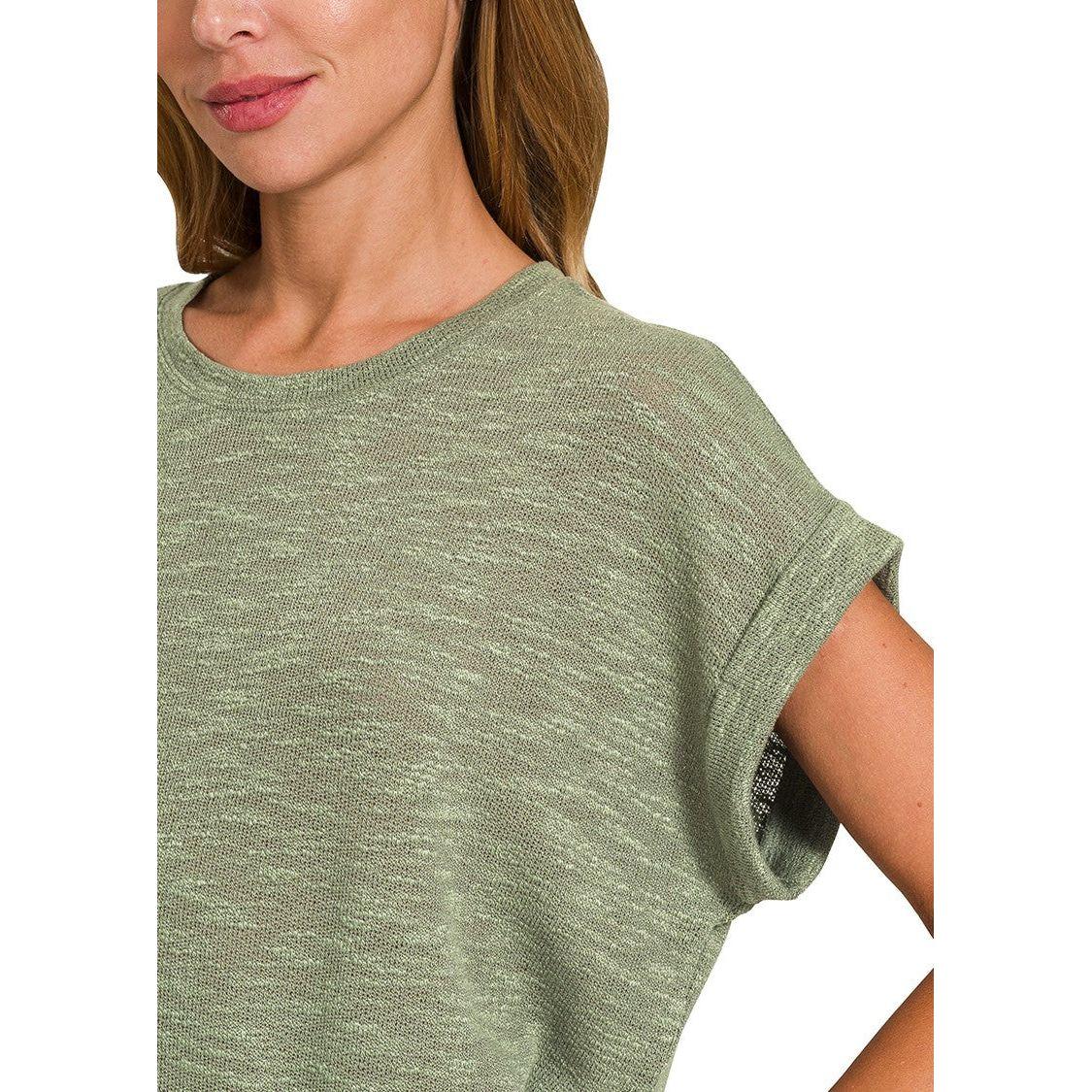 Aurora Textured Short Sleeve Top