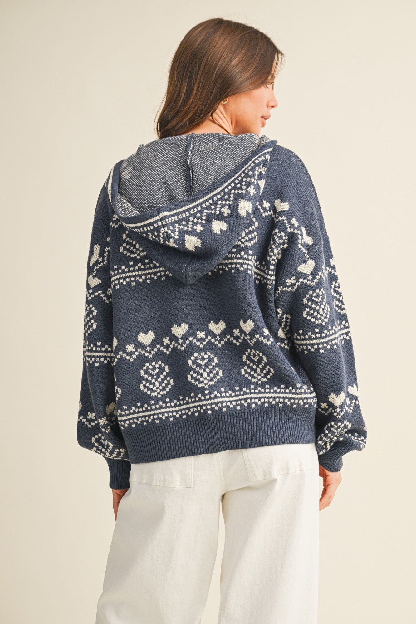 Nordic Jacquard Sweater Jacket