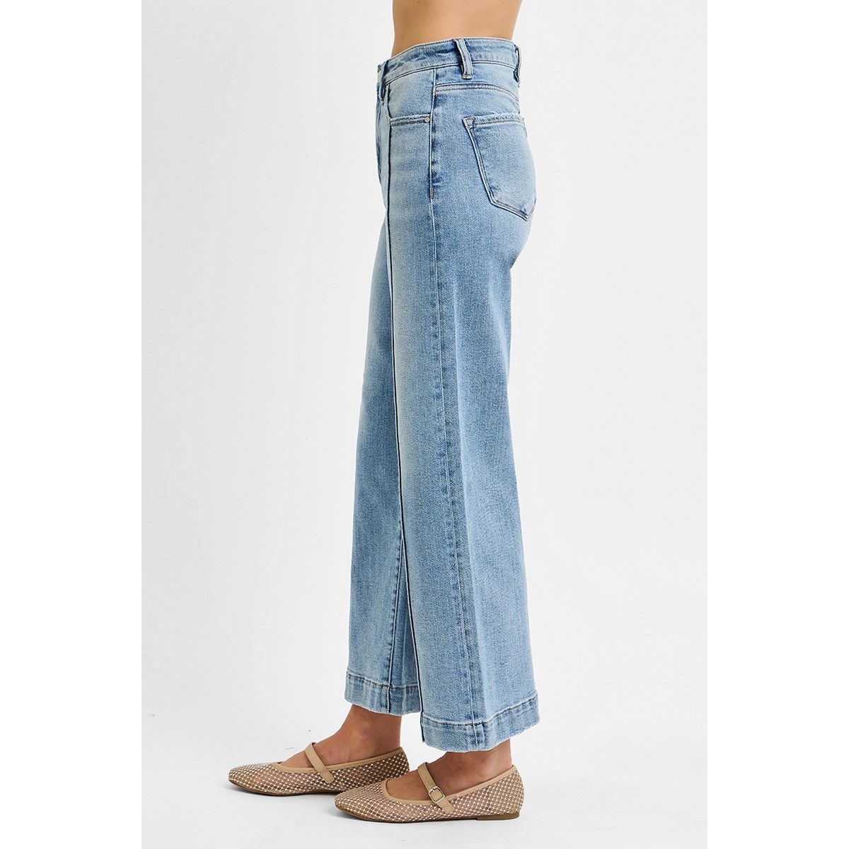 Risen Aimee Seam Wide Leg Jean