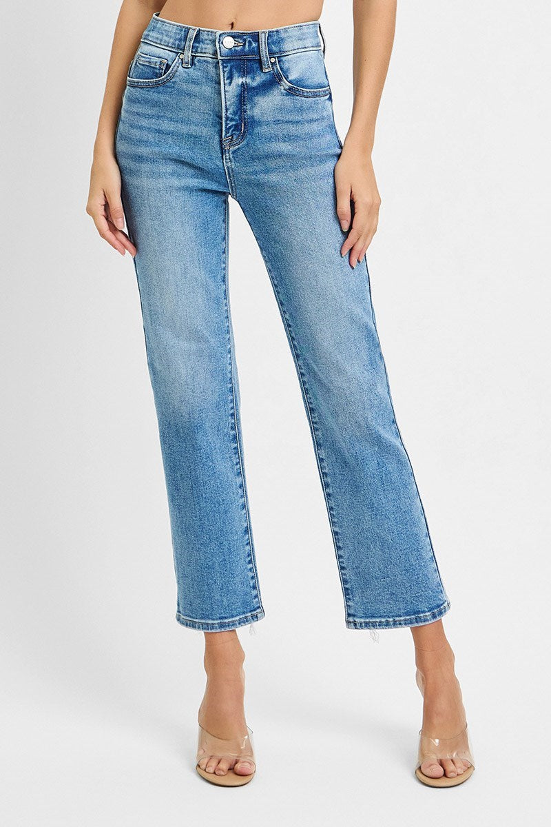 Risen Anna Crop Straight Jeans