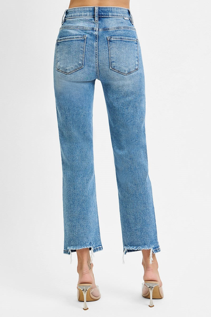 Risen Anna Crop Straight Jeans