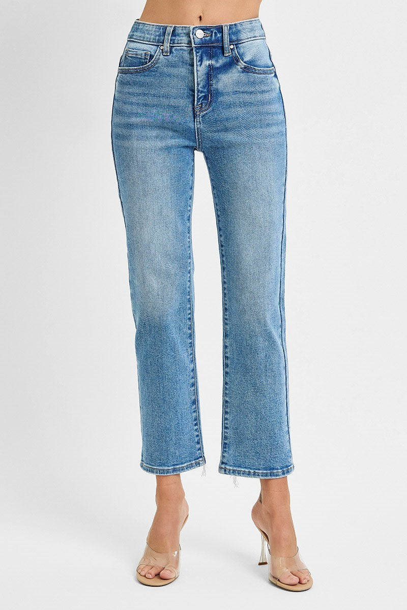 Risen Anna Crop Straight Jeans