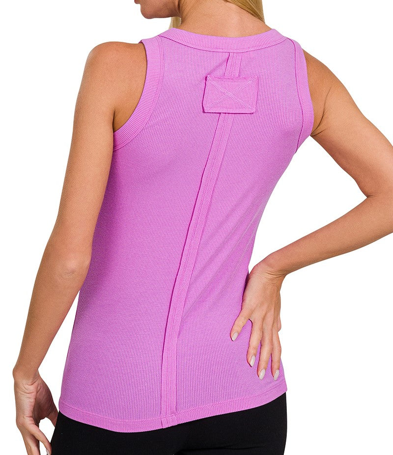Jessica Ribbed Scoop Tank