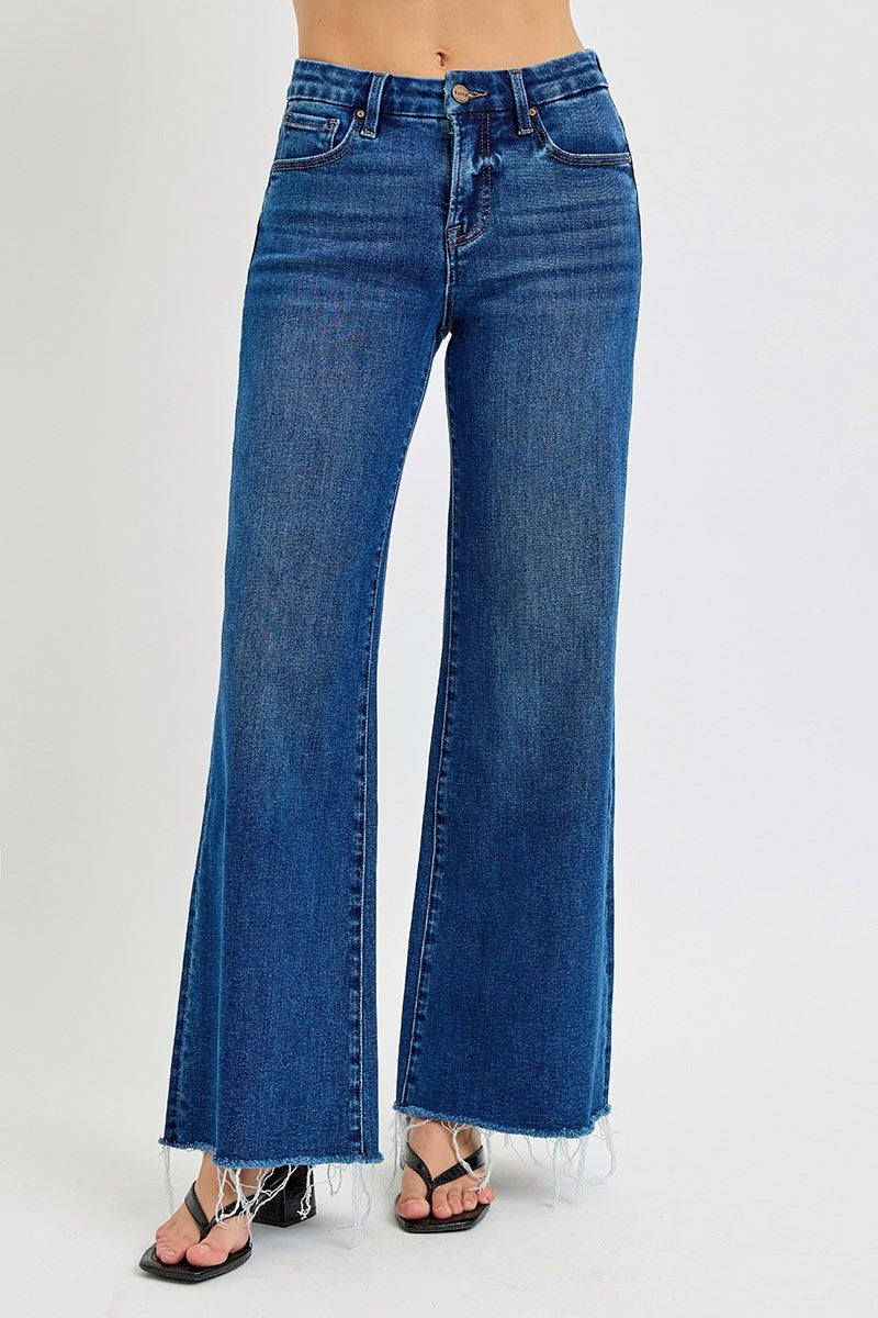 Risent Poppy Dark Blue jeans on a white background