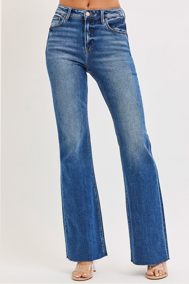 Risen Uma Blue jeans on a white background