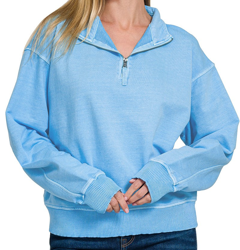 Prairie Sky Quarter Zip Sweatshirt