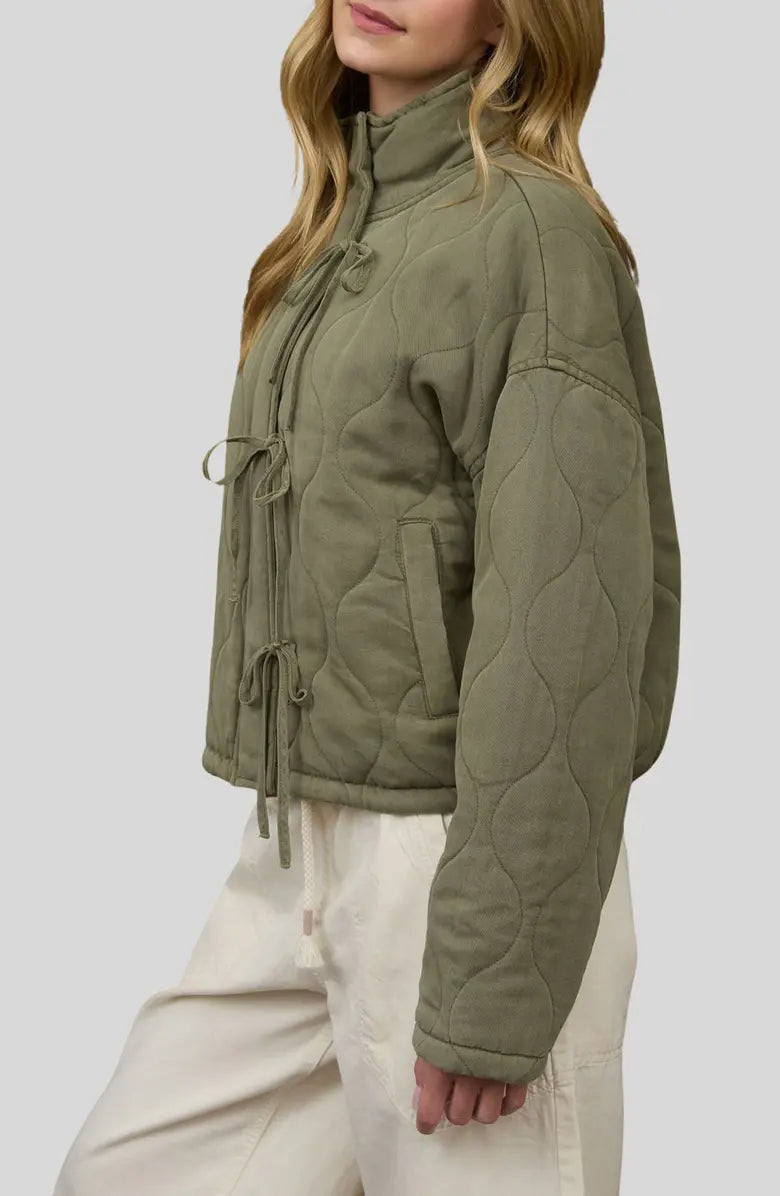 The Quilted Tie Front Jacket