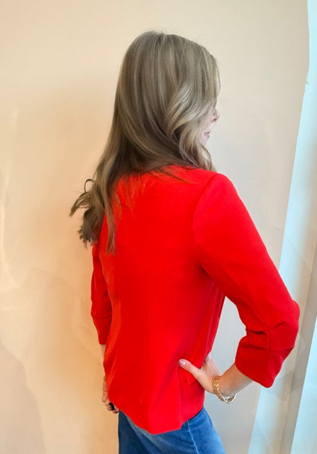 The Clover Ruched Sleeve Blazer