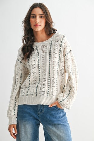 Giselle Cable Knit Sweater