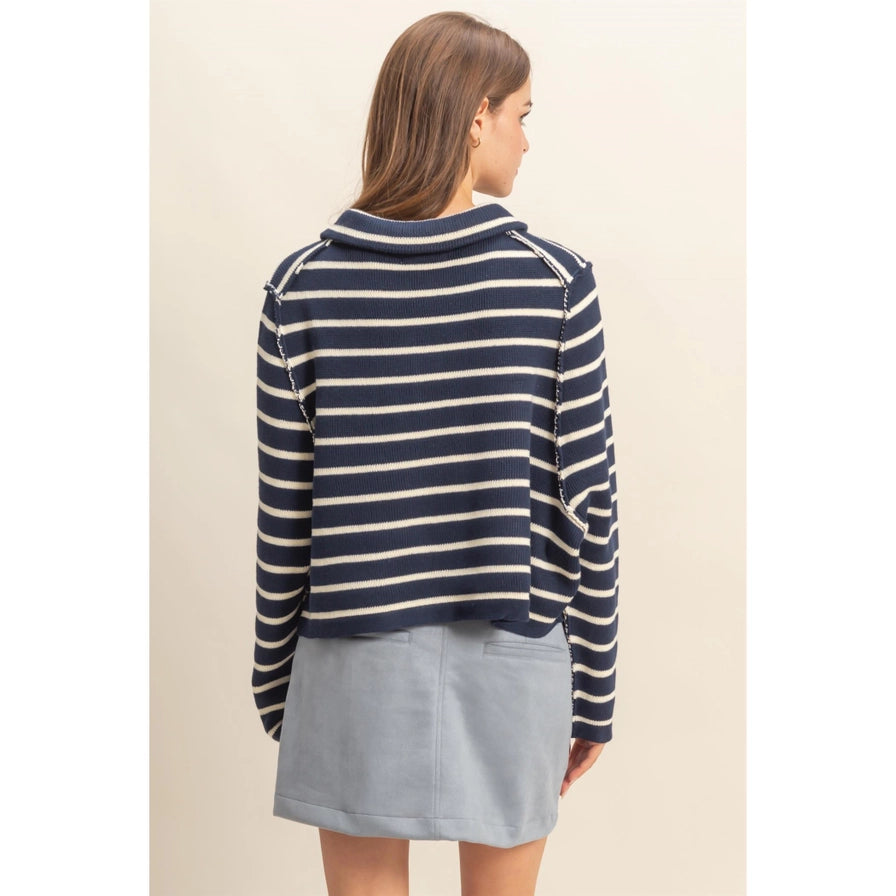 Clear Skies Striped Cardigan