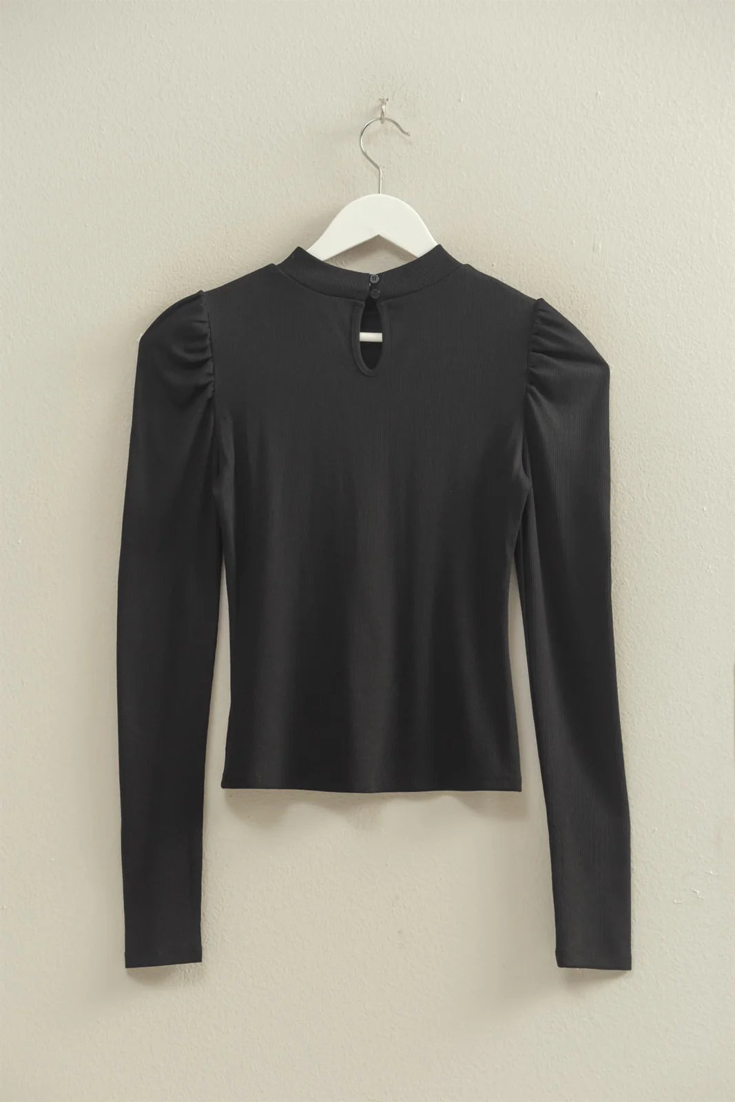 Cammie Puff Sleeve Mockneck Top