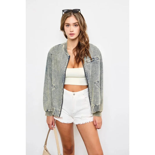 Lakeside Dreaming Denim Bomber