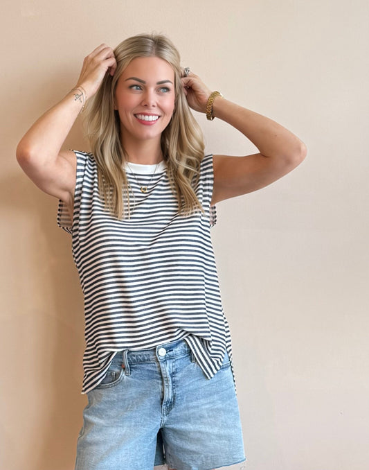 Jamie Striped Short Sleeve Tee