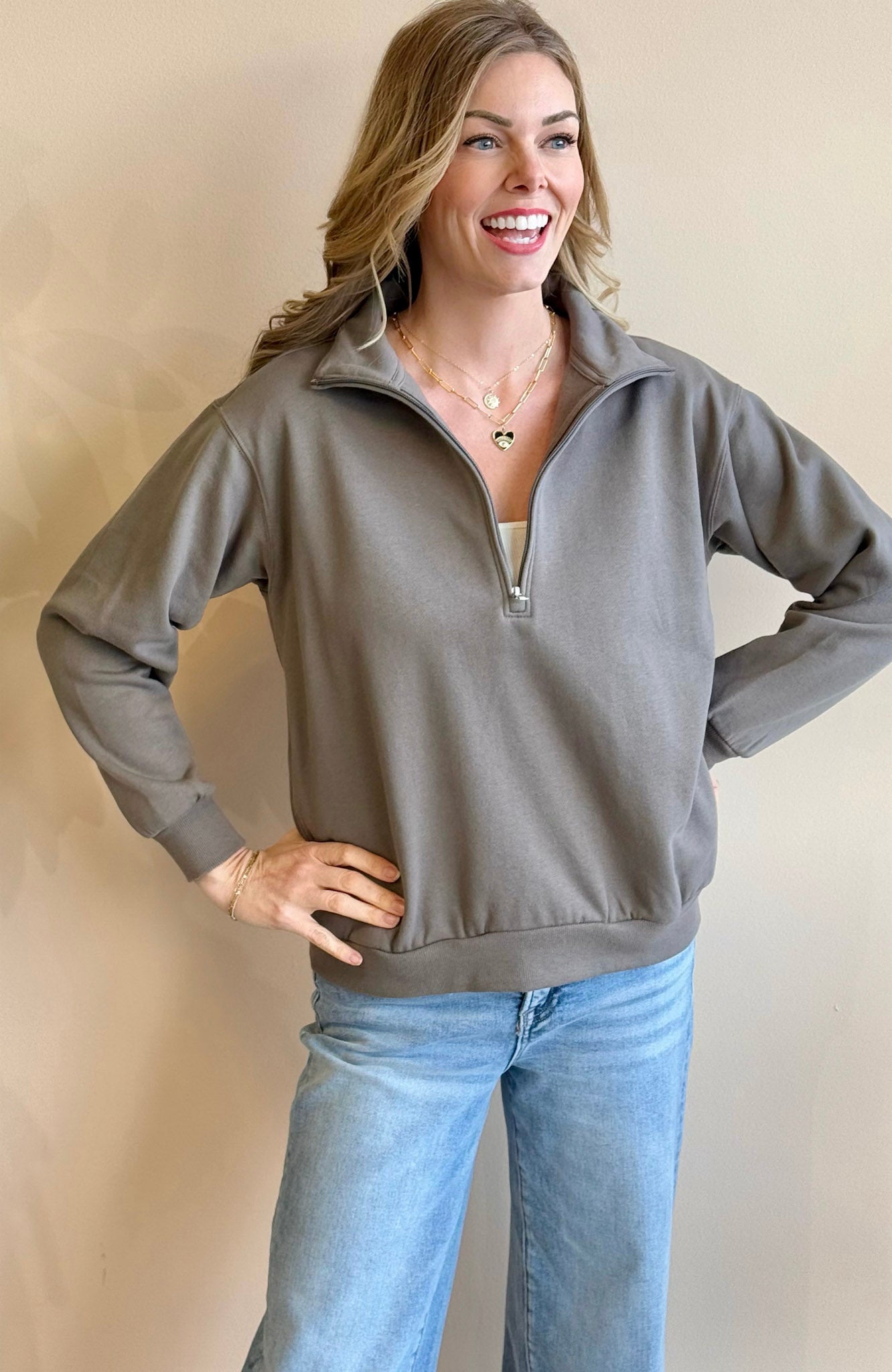 Marjorie Mock Neck Sweatshirt