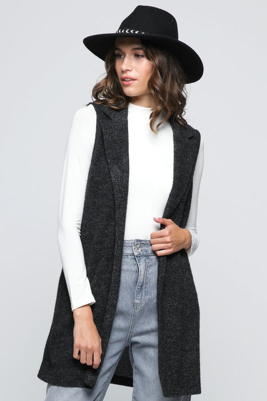 Bianca Brushed Sleeveless Cardigan