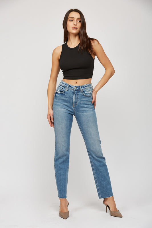 Mica High Rise Straight Leg Jean