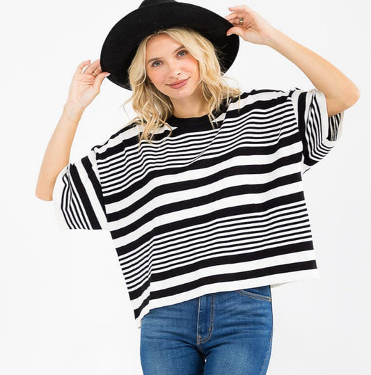 Annie Short Sleeve Striped Tee