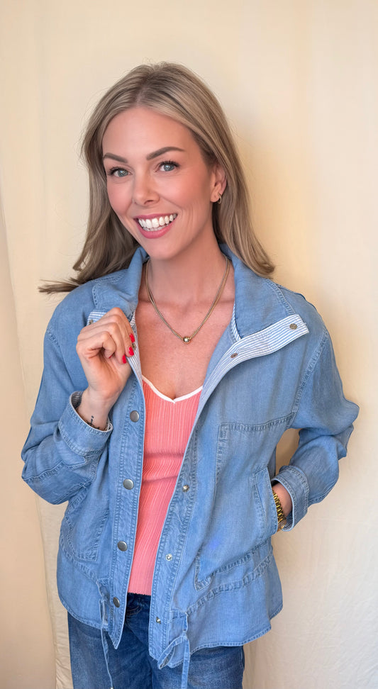 Sweet in Chambray Jacket
