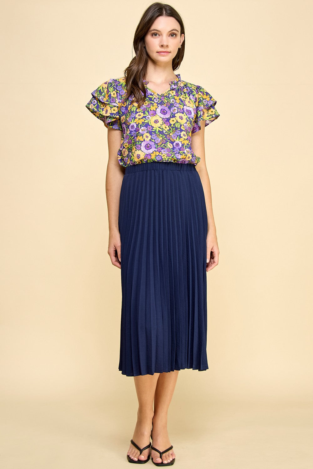Daydreams Pleated Midi Skirt