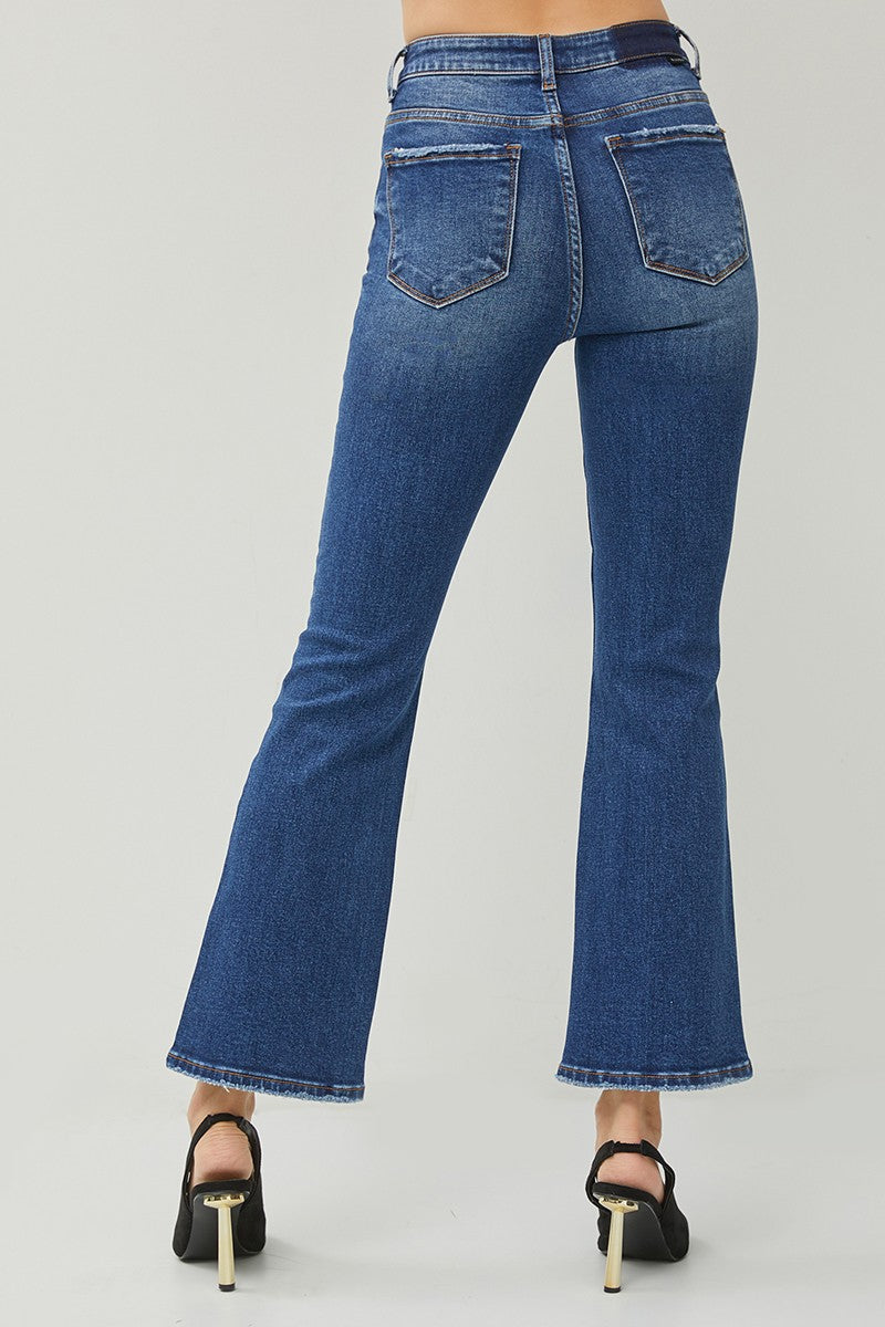 Risen Ankle Flare Jeans