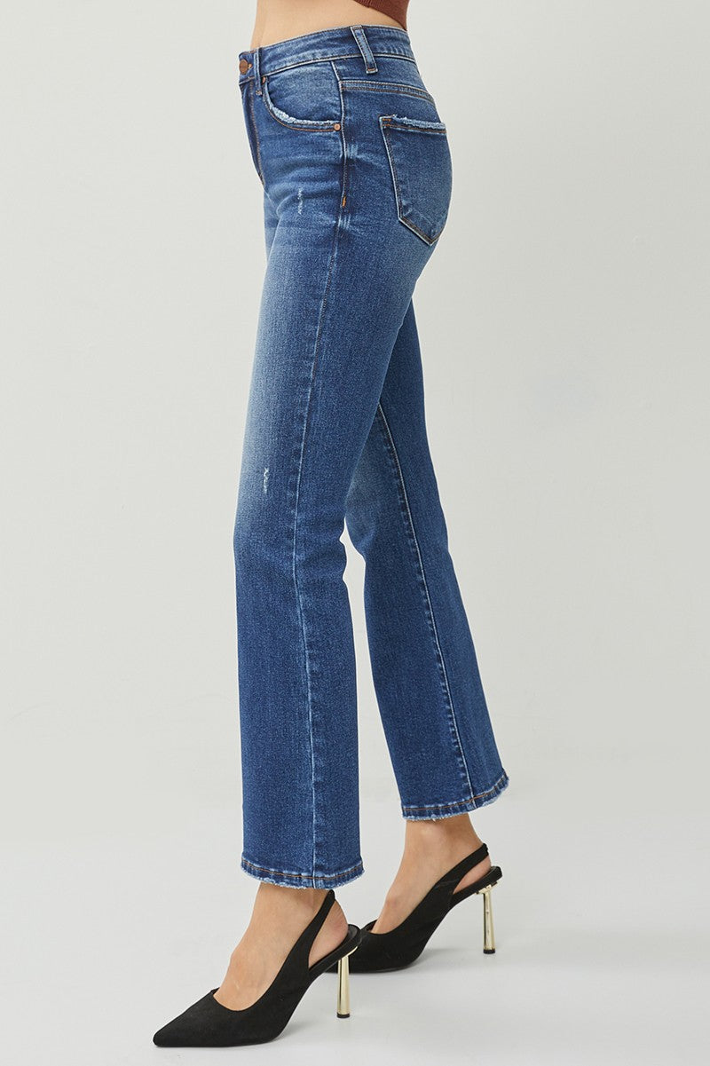 Risen Ankle Flare Jeans