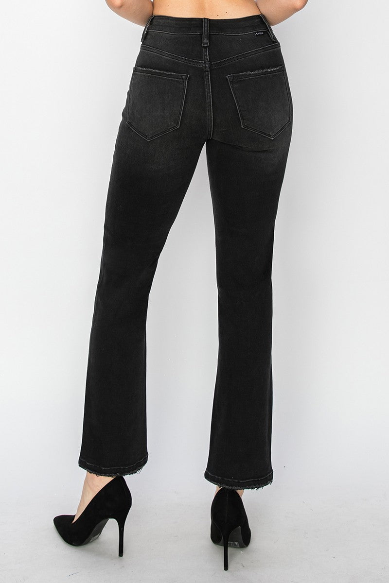 Risen Crop Straight Jeans