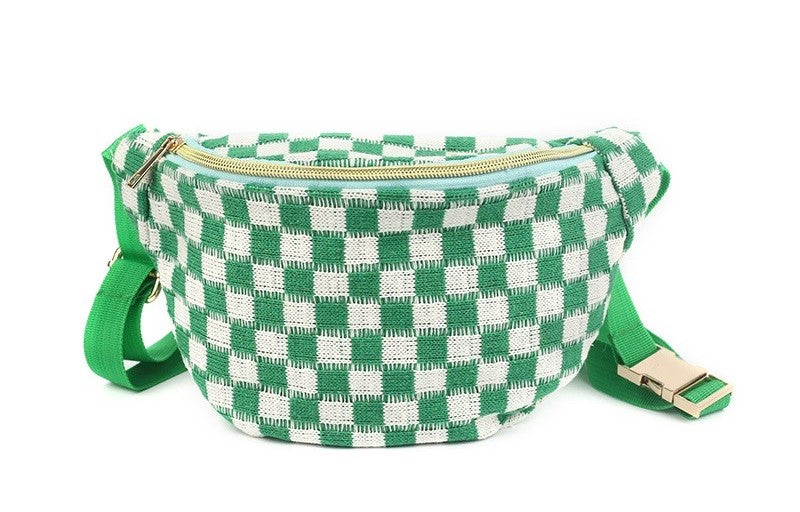 Checkered Waist Crossbody Bag